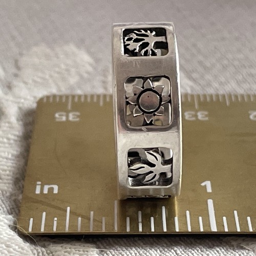 JAMES AVERY FOUR SEASONS Sterling Silver Ring Sz 10.75 Sun Tree Plant 925 - Bild 7 von 7