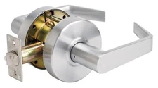 Brushed Chrome Heavy Duty Lever Passage Door Lock for Interior Doors