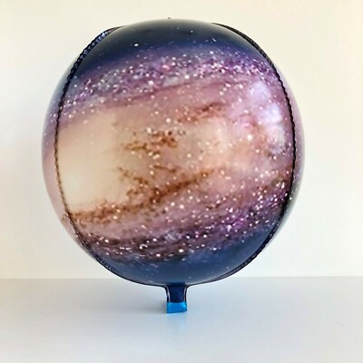 Brandneu 22'' Kugelkugelkugel runde Ballons Planet Space blau/lila