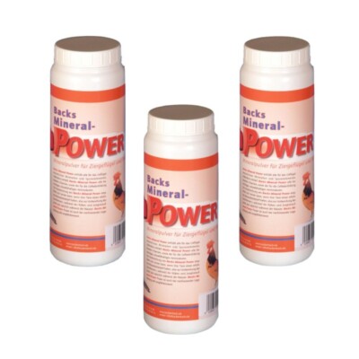 3x Backs Mineral-Power 1kg - Mineralfuttermittel für Tauben und Rassegeflügel