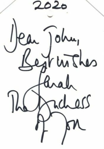 Sarah Ferguson Fergie Herzogin von York handsignierte signierte 4x6 Karte - für John - Bild 1 von 2