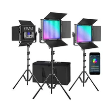GVM RGB Video Lights with APP Control, 50W Full Color Studio Video Lighting K...