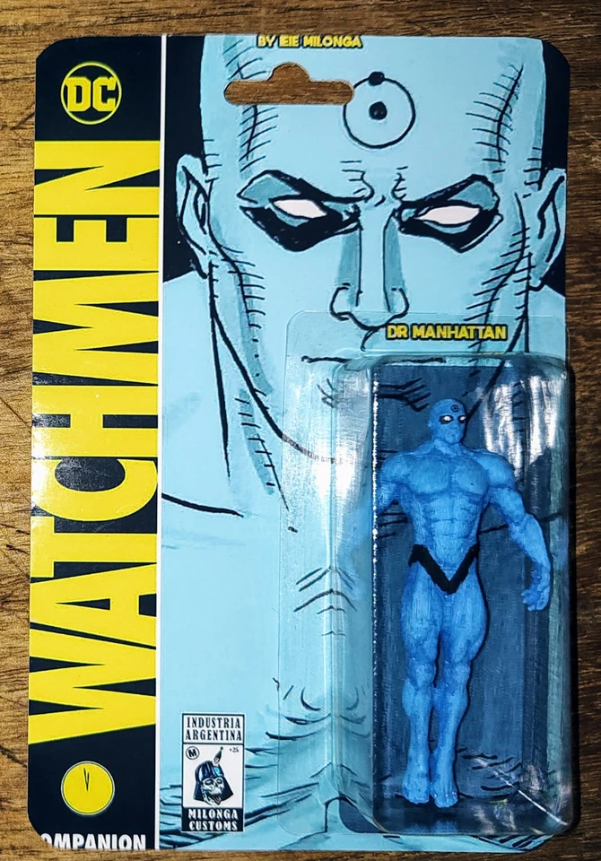 Dr Manhattan & Roschach Watchmen Carded Custom Fan Art Tribute Figure DC Heroes - Image 3 of 3