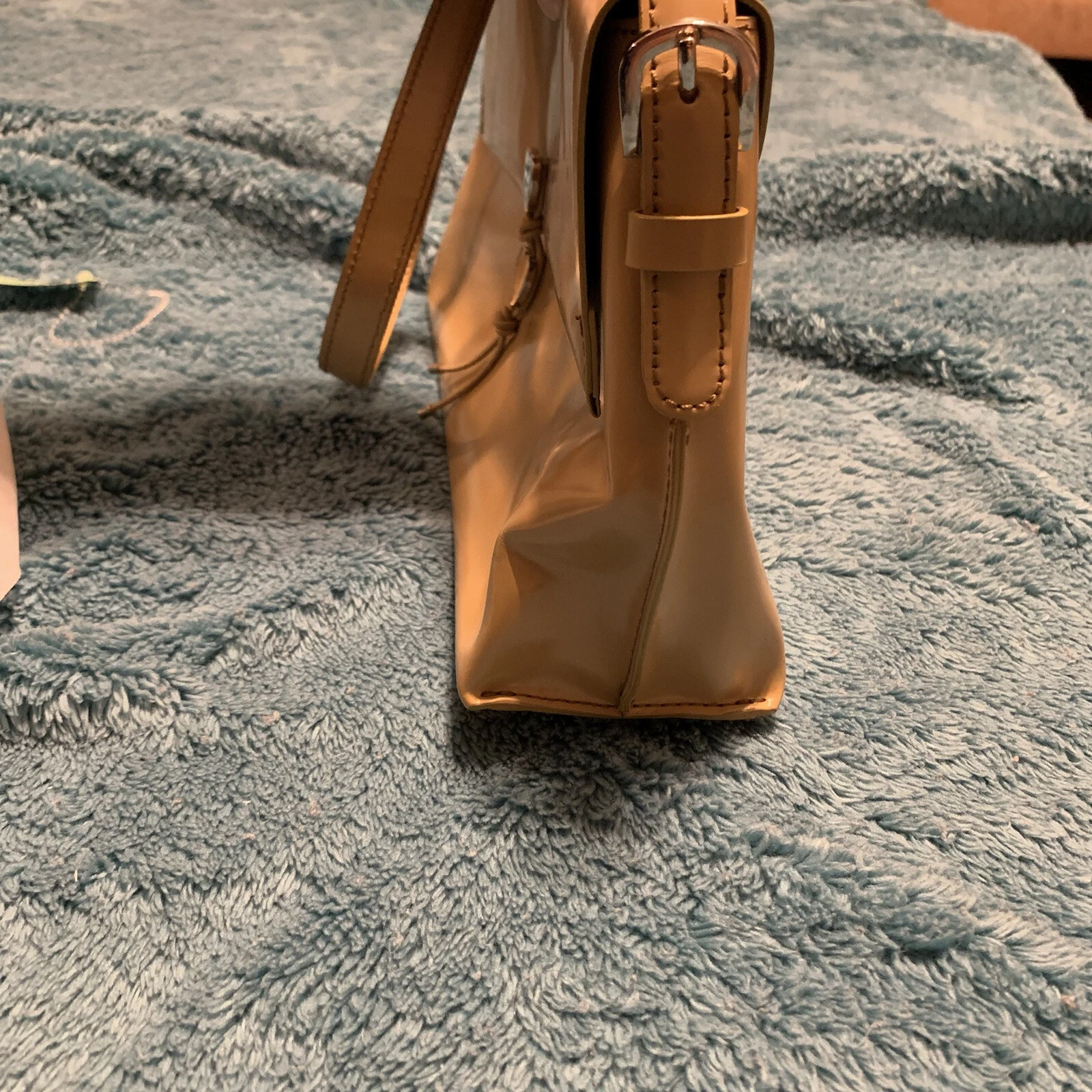 Borsa a mano vintage Moschino cuore beige pelle marrone dovrebbe made in Italy