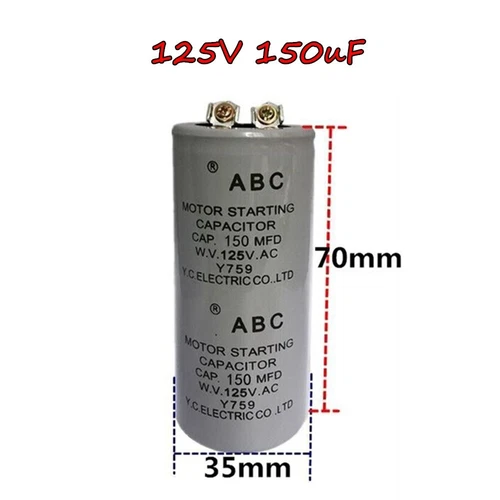 CD60 Motor Starting Capacitor 150MFD 150UF 125VAC  125V