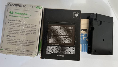 NINE AMPEX 8T42 8 TRACK 42 MINUTES CARTRIDGES | FACTORY SEALED BLANK + 3 8Tracks - Picture 5 of 12