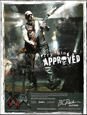 Slayer Kerry King Signature B.C. Rich Wartribe V Guitar 2004 advertisement print