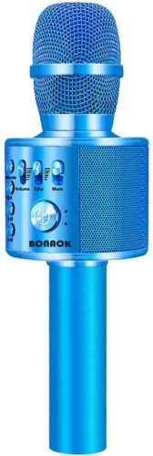 Bonaok Wireless Bluetooth Karaoke Party Microphone Portable Handheld Speaker - Picture 1 of 6