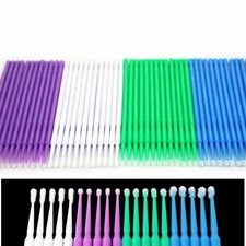 100×Dental Microbrush Disposable Bendable Applicators Tips Micro Brush Cleaning