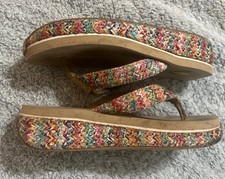 Volatile Platform Flip Flop Espadrilles 8.5 Boho