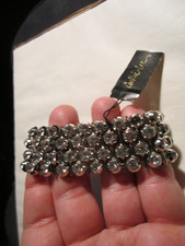 NOS COOKIE LEE CRYSTAL BEADED BRACELET STRETCHABLE 7 1/2