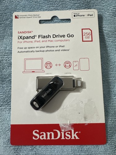 SanDisk 256GB iXpand Flash Drive Go USB to Lightning New Sealed - 第 1/3 張圖片