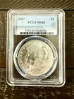 1887 PCGS MS 65 Morgan Silver Dollar Blazing