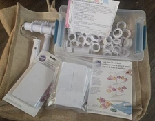 Wilton Cake Decorating Tools Lot-Flower Drying Rack, Embosser Set, Foam Wedges