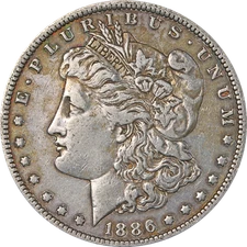 1886-O Morgan Silver Dollar - VAM 1A1 - 'E' Clash