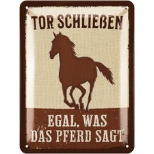 Retro Blechschild Pferde Schild Geschenk Pferdeliebhaber Boxenschild Deko 15x20