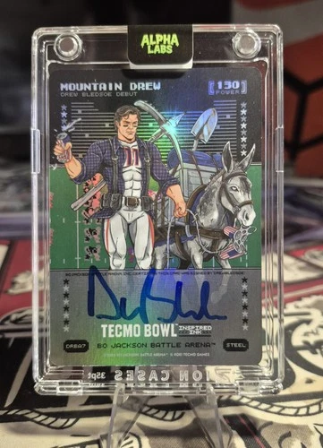 Mountain Drew Auto Tecmo Bowl Bo Jackson Battle Arena Ink 130 Steel DRBA7 Foil