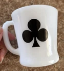 Vintage Fire King Clubs Coffee Mug/Cup with D handle