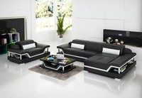 Ecksofa Lform Sessel Couchtisch Ledersofa Couch Sofa Wohnlandschaft 2Tlg. Set