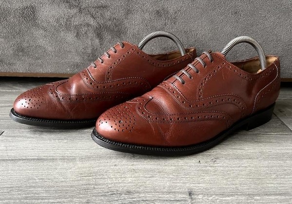 Men Floris Van Bommel Heels Brown Leather 43