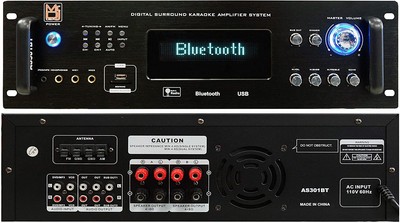 MR DJ AS301BT Hybrid Pre Amplifier Built-in Bluetooth USB/SD Card Reader AM/FM