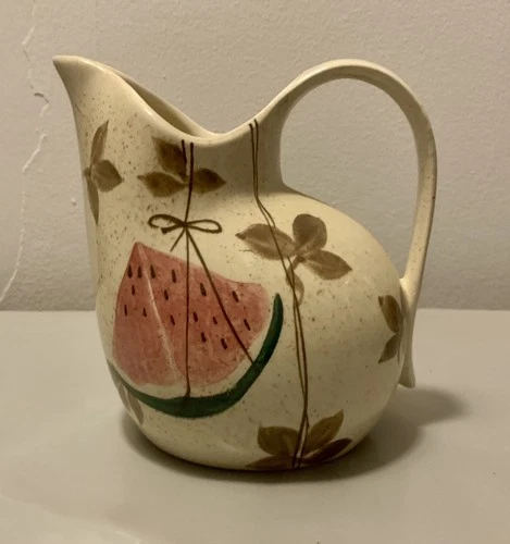 Vtg 50s-60s Red Wing Tampico Pitcher Hand Painted Melons  32 oz - NR!