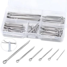 140pcs Cotter Pin Assortment Kit 6 Sizes 304 Stainless Steel Hairpin Cotter P...