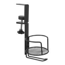 Desk Cup Holder with Headphone Hanger Holder - 2 in 1 Anti-Spill Clip-On Table