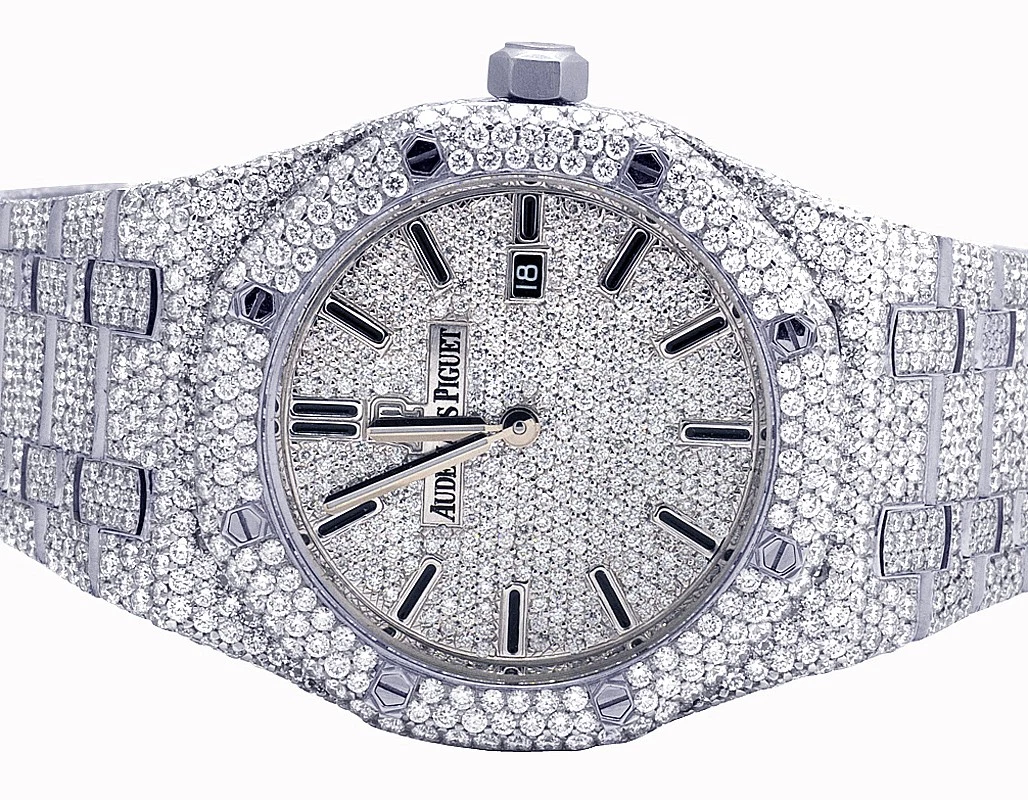 Audemars Piguet — Ladies Audemars Piguet Royal Oak 33MM Stainless Steel VS Diamond Watch 21.35 Ct