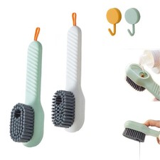 2pcs Liquid Adding Soft Fur Cleaning Brush, Multifunctional Shoe Brush with L...