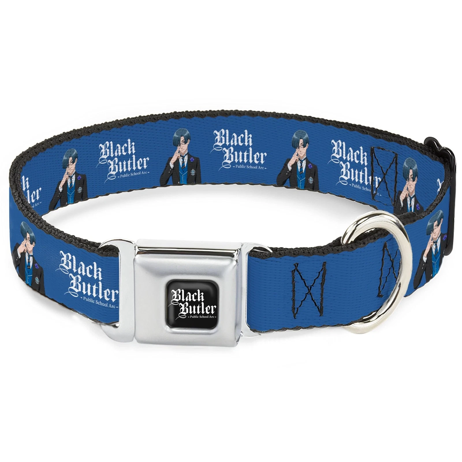 Crunchyroll Pet Collar, Dog Collar Metal Seatbelt Buckle, Black Butler Herman Gr