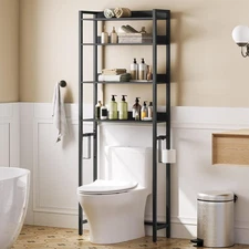 Over The Toilet Storage Rack, 4 Tier Bathroom Organizer Over Toilet, Freestan...