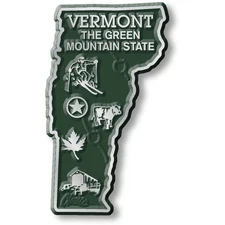 Vermont Small State Magnet by Classic Magnets, 1.5" x 2.6"