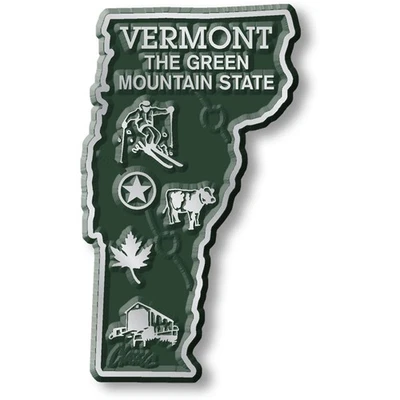 CLASSIC MAGNETS MADE WITH PRIDE IN THE USA Vermont Small State Magnet by Classic Magnets, 1.5" x 2.6"