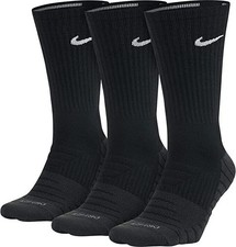 NIKE 3 PAIR DRI FIT EVERYDAY MAX CUSHIONED CREW SOCKS SX5547