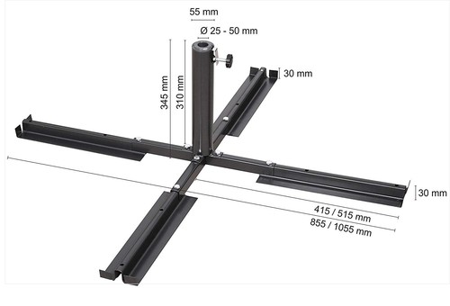 BASE PER OMBRELLONE SUPPORTO RESISTENTE PER OMBRELLI DI GRANDI PROFESSIONALE - Foto 6 di 8