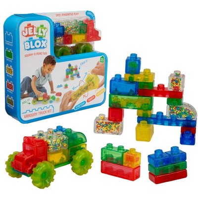 Jelly Blox Vrroom! Truck Kit | Includes 35 Blocks | Toddler & Preschool Build...