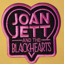 Joan Jett and the Blackhearts Embroidered pink Patch approx 3.5x3.5"