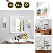 Frameless Mirror 18x24 Wall Mirror for Bathroom Vanity Bedroom Modern Decor