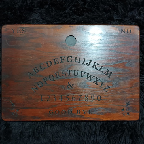 Ouija Victorian Spirit Board Hand Engraved Occult Candle Planchette Included - Picture 7 of 24