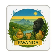 Rwanda Fridge Magnet: Cute Handmade Travel Souvenir Gift