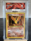 12/62 Moltres 1st Edition Fossil 1999 Rare Holo Pokemon Card -Graded 6 Ace
