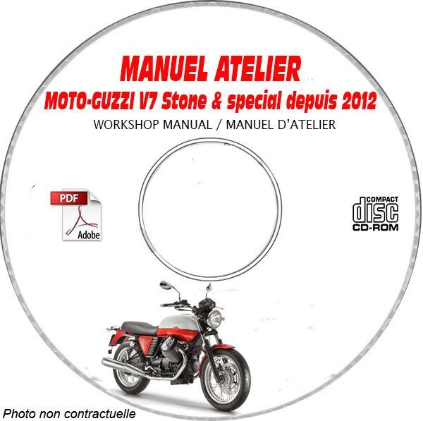 Manuel d'atelier Moto Guzzi V7 Stone et Special en CD-ROM