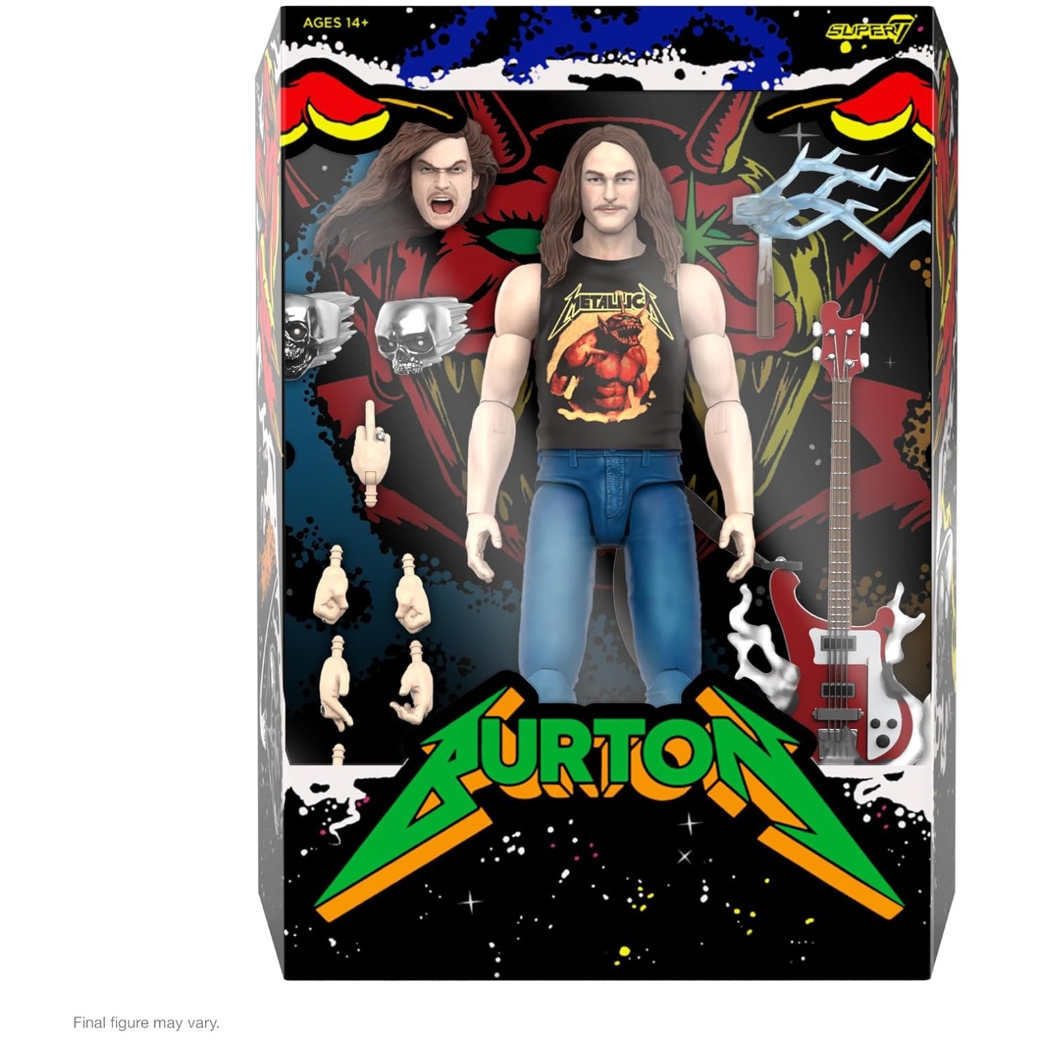Figura de acción de Cliff Burton coleccionable de heavy metal