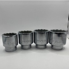 4pc Large 3/4 Drive 12 Point Chrome Socket Se...