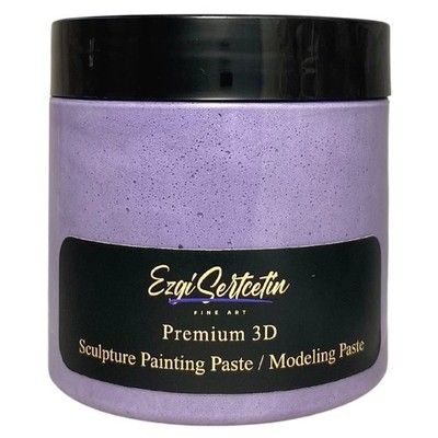Ezgi Sertcetin 3D Sculpture Painting Paste 6oz Metallic Lilac Texture Art Relief