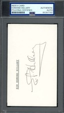 Edmund Hillary PSA DNA Signed 3x5 Index Card Autograph