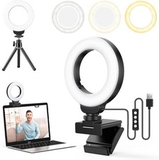 Ring Light for Laptop/Computer,Zoom Call, 4'' Small Video Conference Lighting