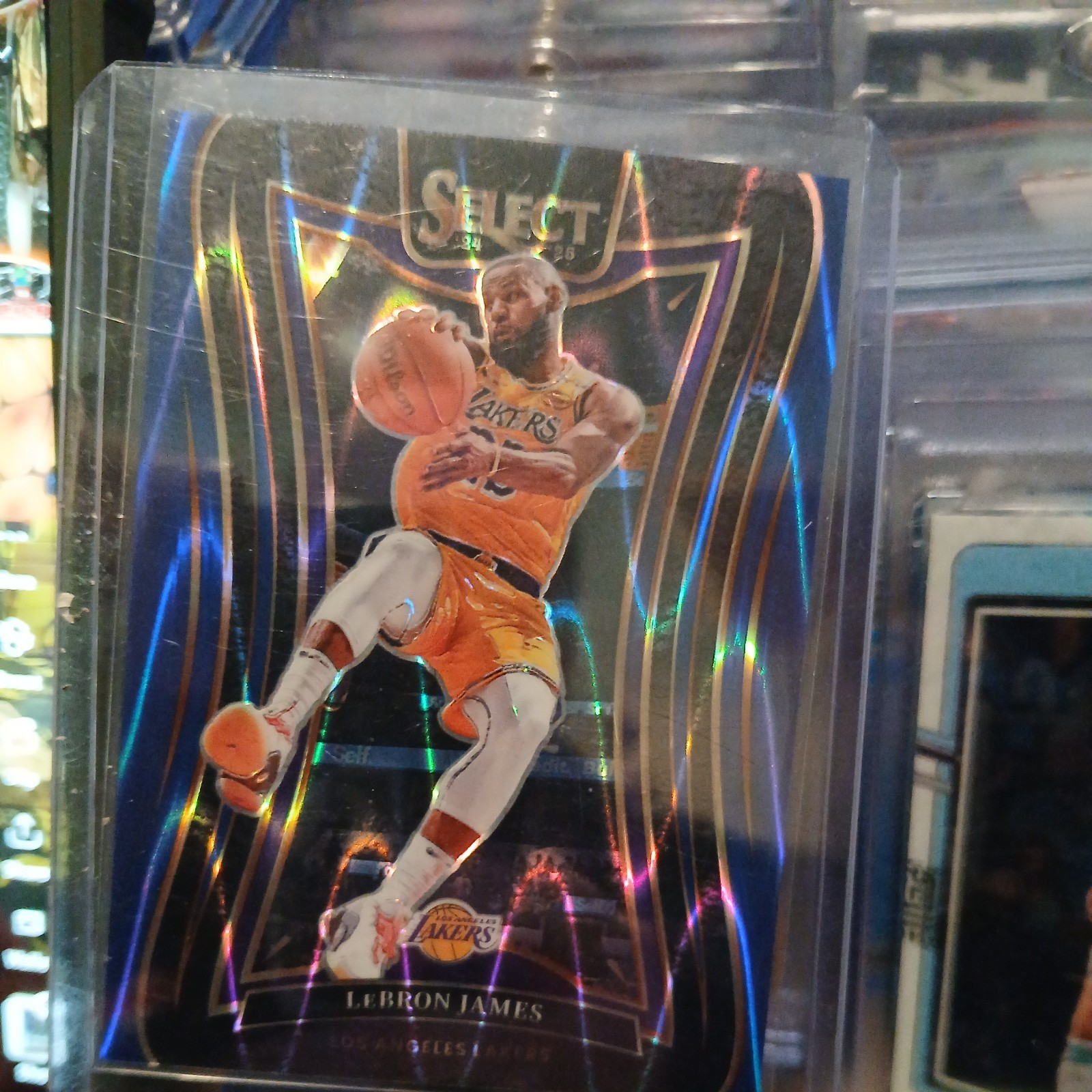 2024-25 Panini Select Mezzanine LeBron James Jr. #310 Blue Flash Prizm 82/99