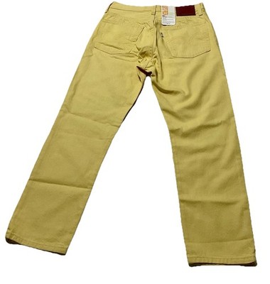 Levis 501 Jeans 27x26 Yellow Fresh Collection Lemon Tab Denim